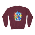 Kids Autism Awareness Dinosaur Crewneck Sweatshirt