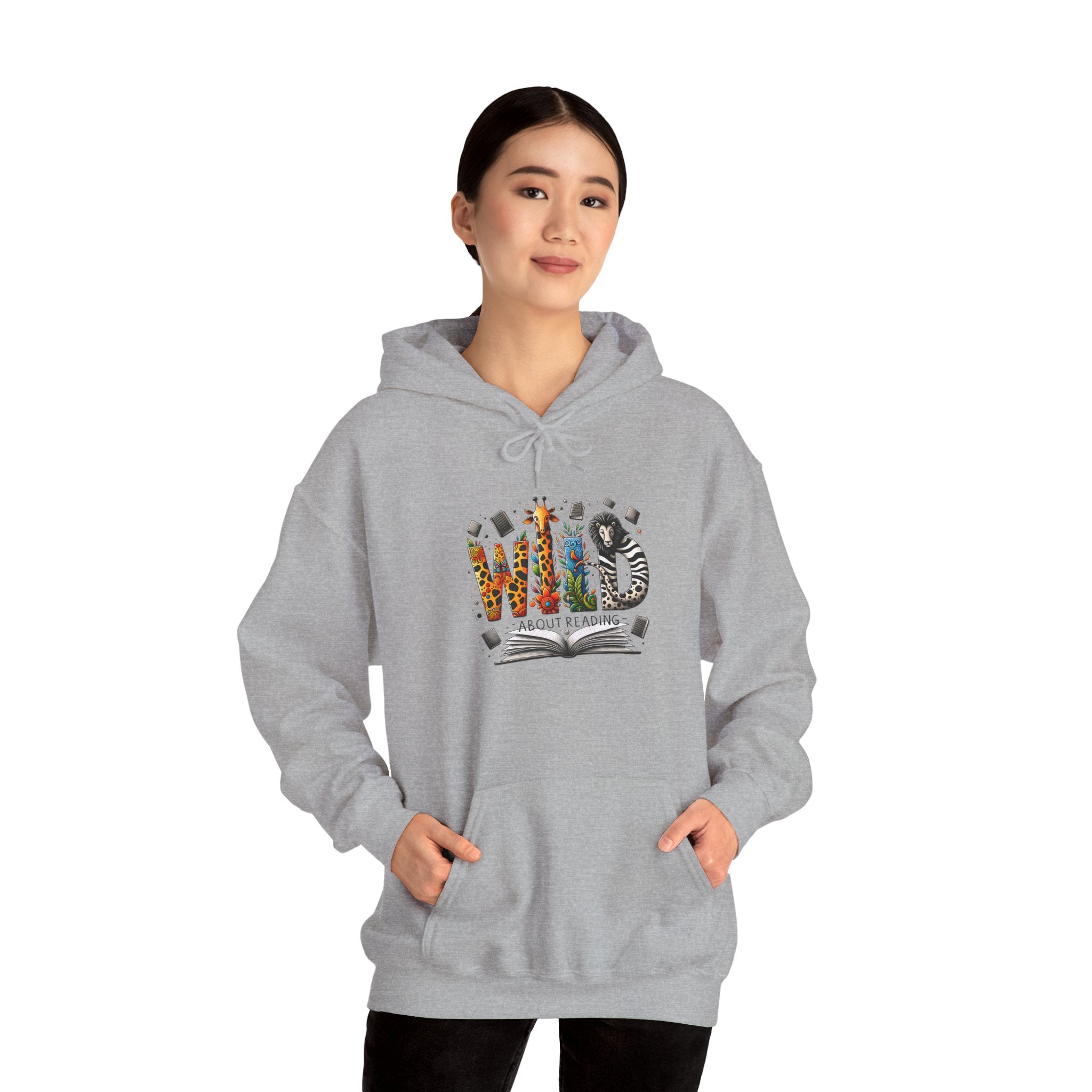 Wild At Heart Hoodie — Animal Safari Graphic Reading Design