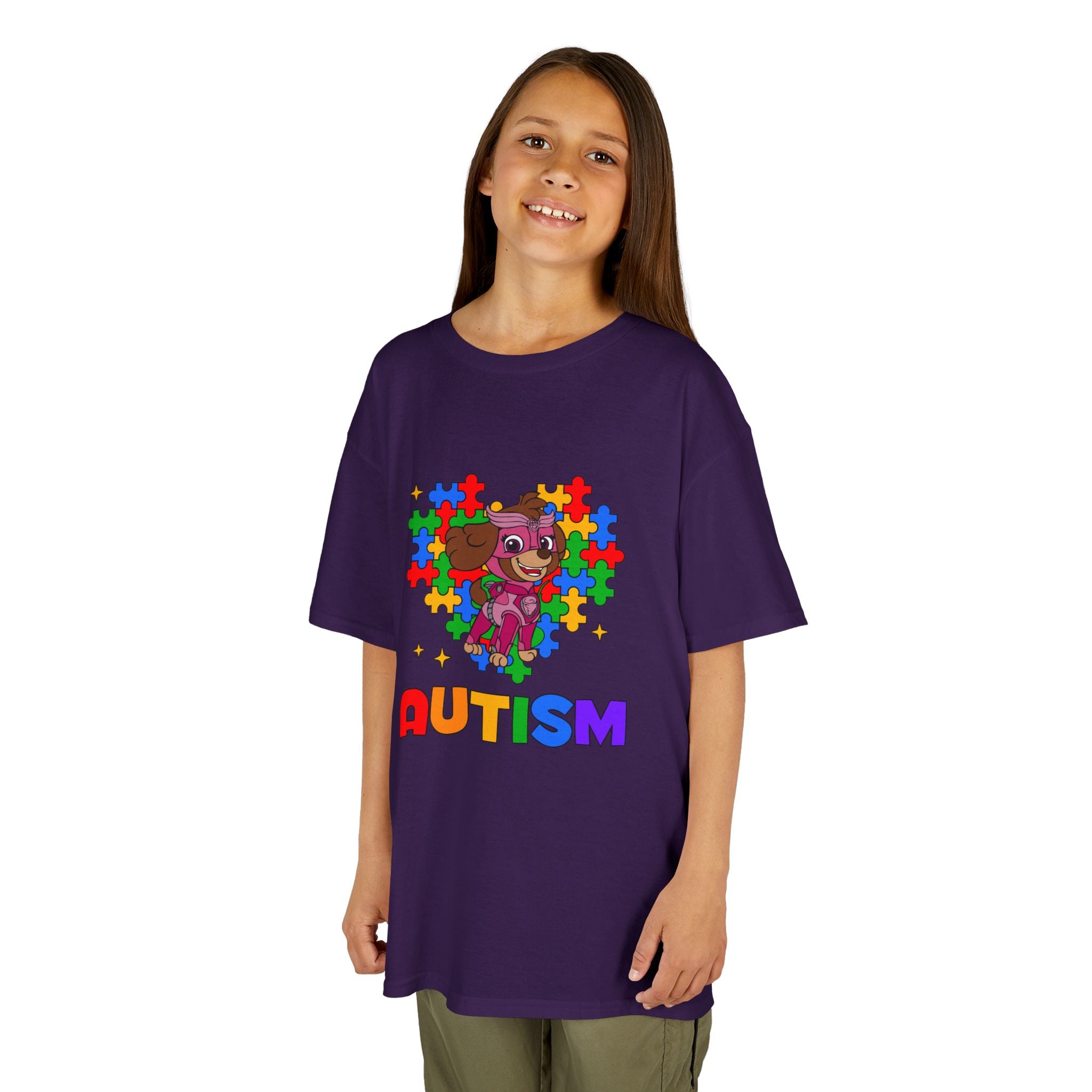 Kids Autism Puzzle Heart T-Shirt — Colorful Awareness Tee for Children