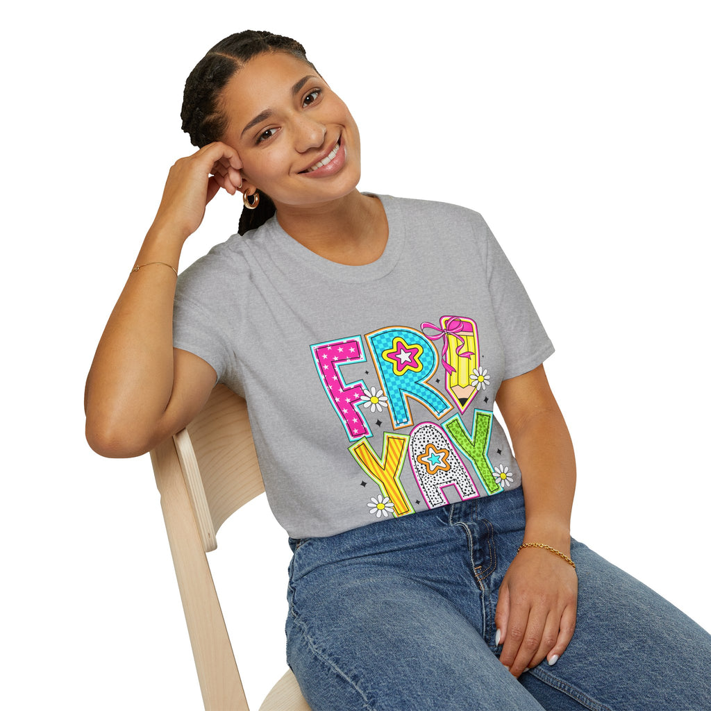Fry-Yay Colorful Cartoon T-Shirt — Fun Fry & Fries Graphic Tee