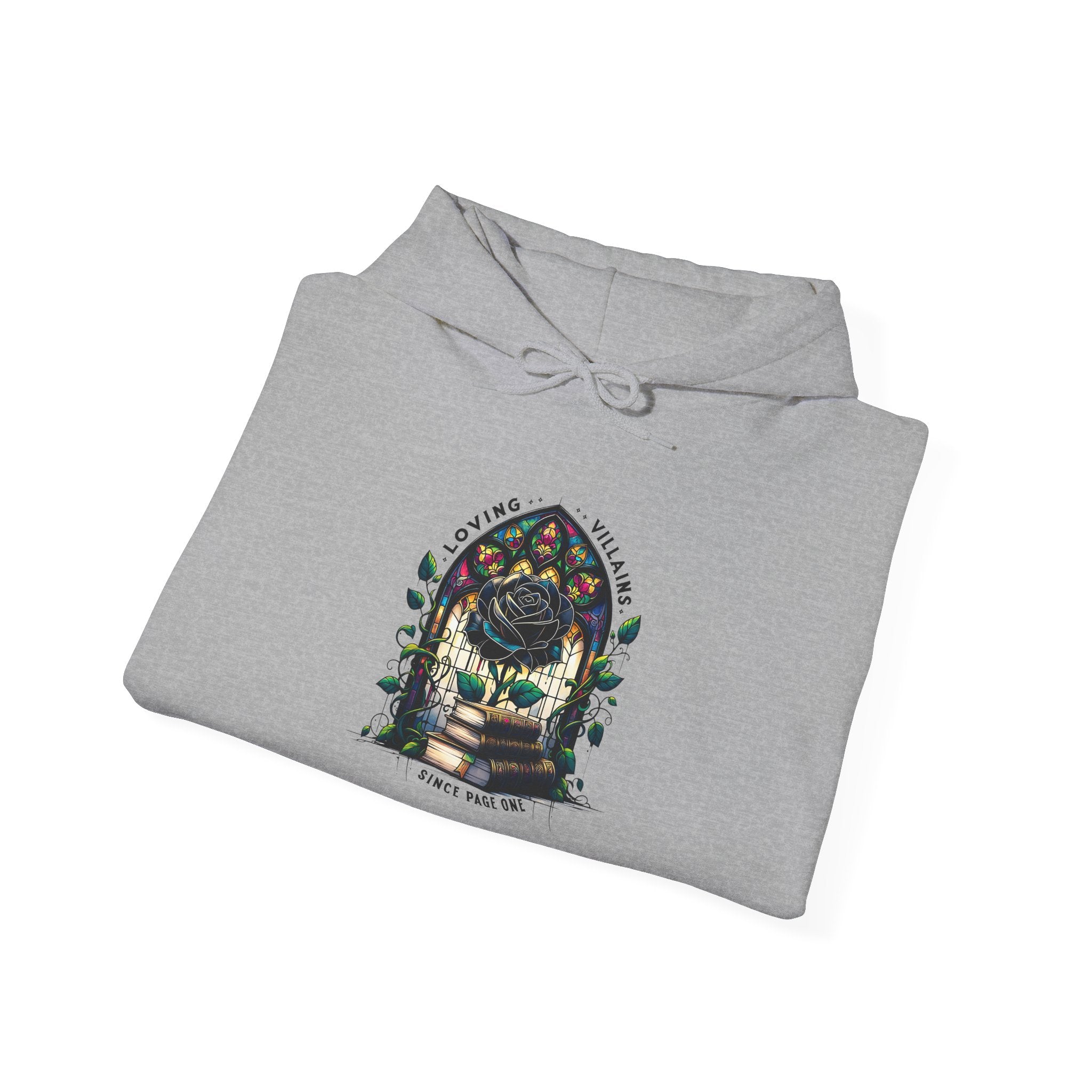 Hoodie — 'Eat the Rich' Gothic Garden Stained-Glass Hoodie