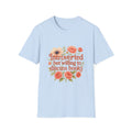 T-Shirt — "Introverted But Willing to Discuss Books" Floral Book Lover Tee