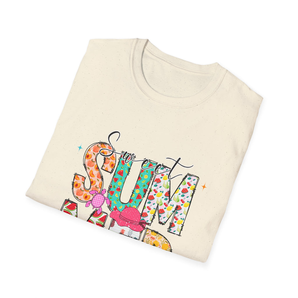 Summer Time Graphic T-Shirt — Colorful Tropical Beach Design