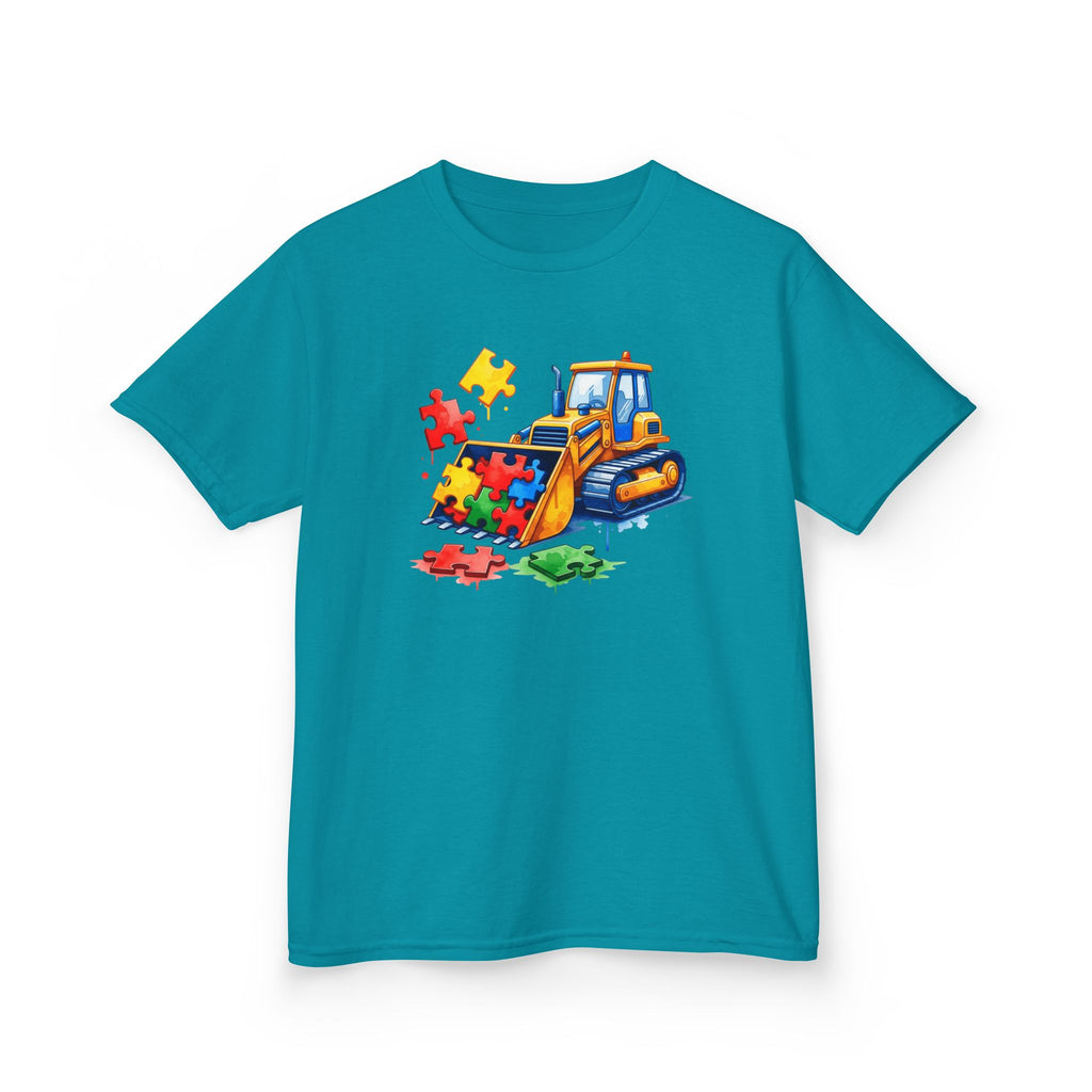 Kids Bulldozer Puzzle Tee — Construction Truck Shirt for Toddlers