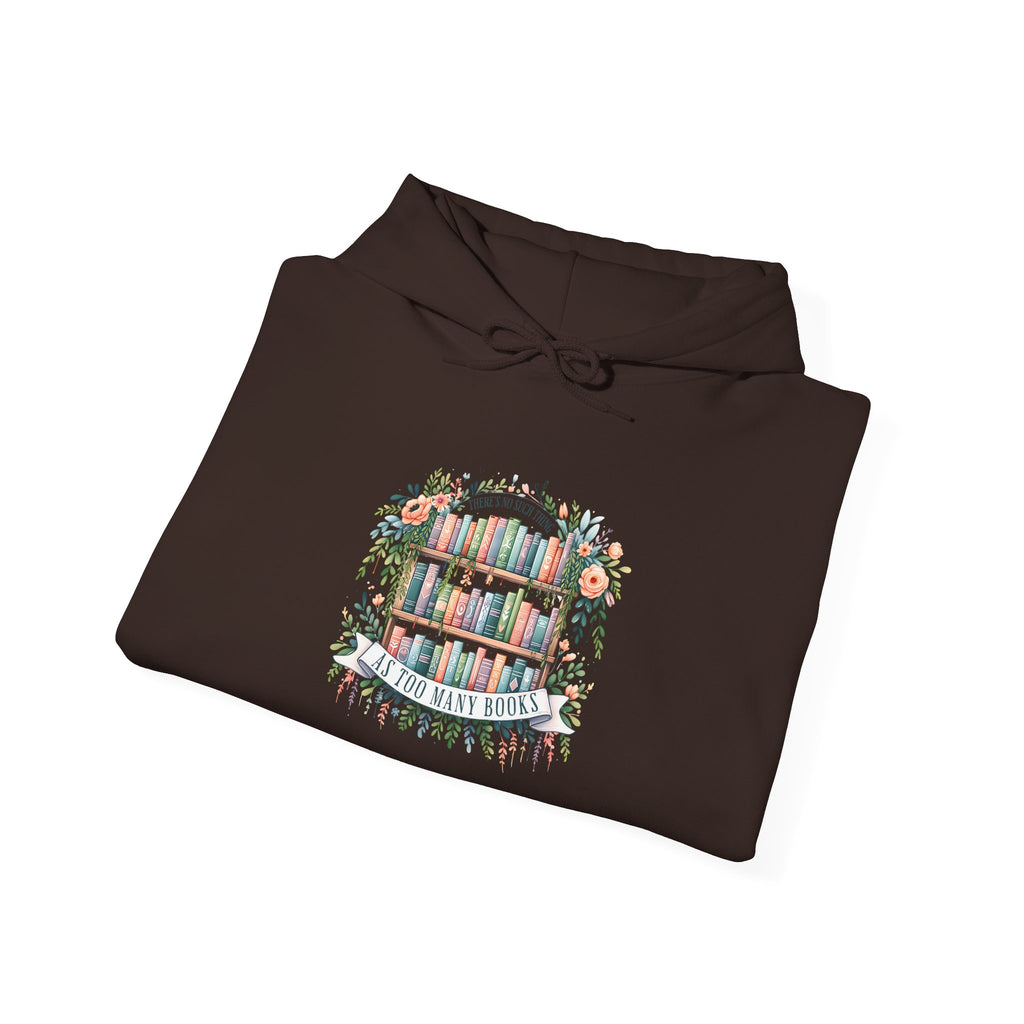 Reading Nook Hoodie — Cozy Bookshelf Floral Graphic Sweatshirt