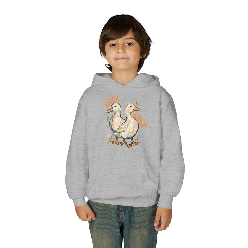 Youth Hoodie — Cute 'Duck Duck Goose' Watercolor Ducks Pullover