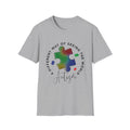 Autism Awareness T-Shirt – 'A Different Way of Seeing the World' Puzzle Heart Tee
