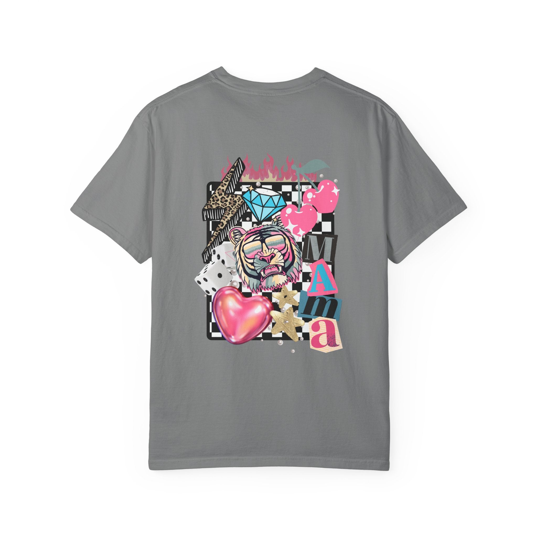 Mama Graphic T-Shirt — "Blessed Mama" Colorful Pop Art Floral Heart Tee