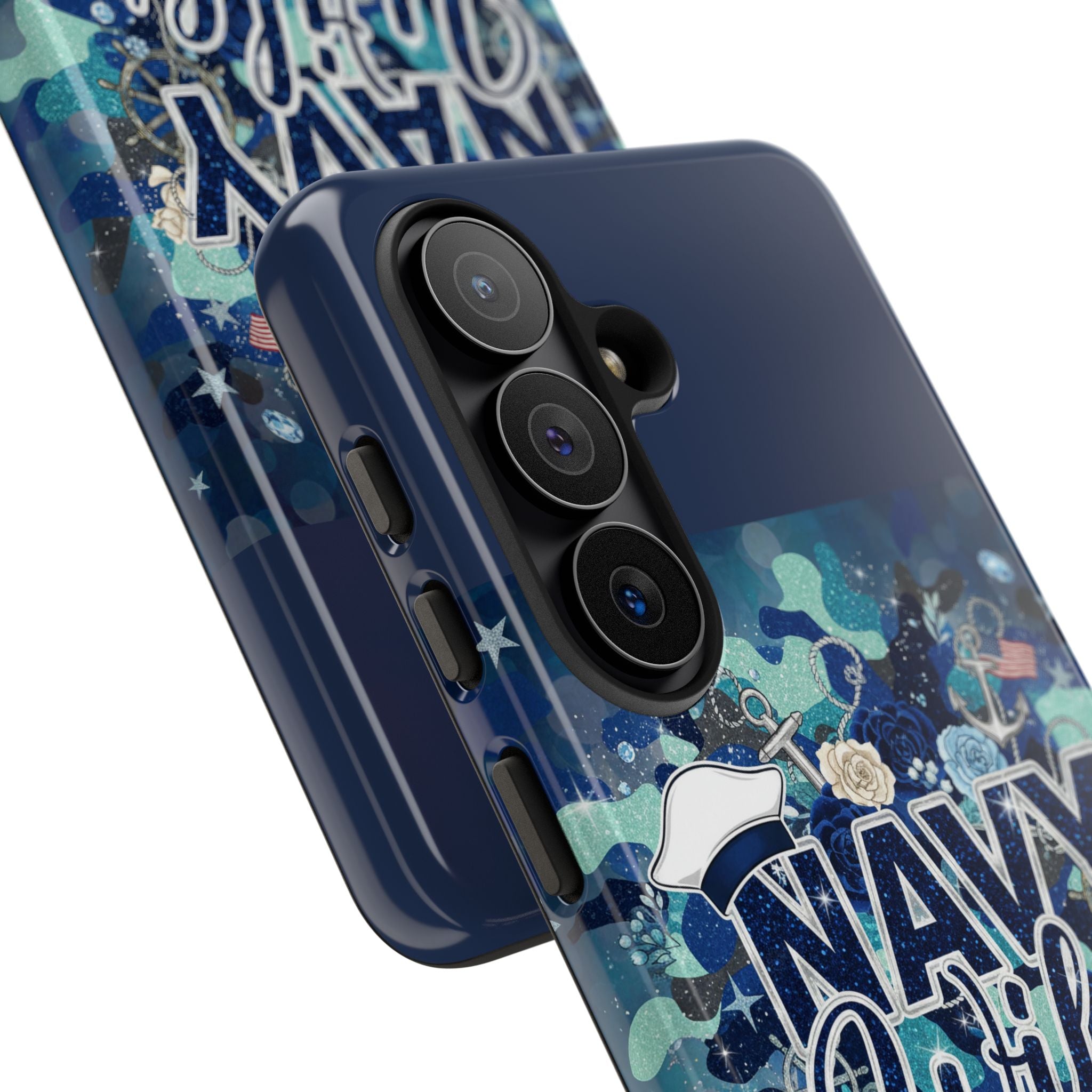 Navy Wife Tough Phone Case — Camouflage Military Tribute Protective Cover