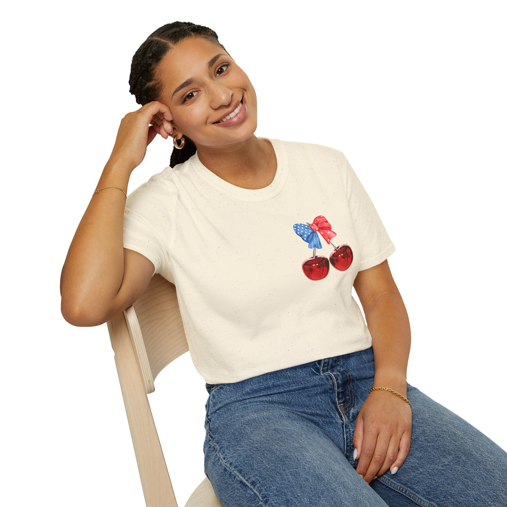 Patriotic Cherry Graphic T-Shirt