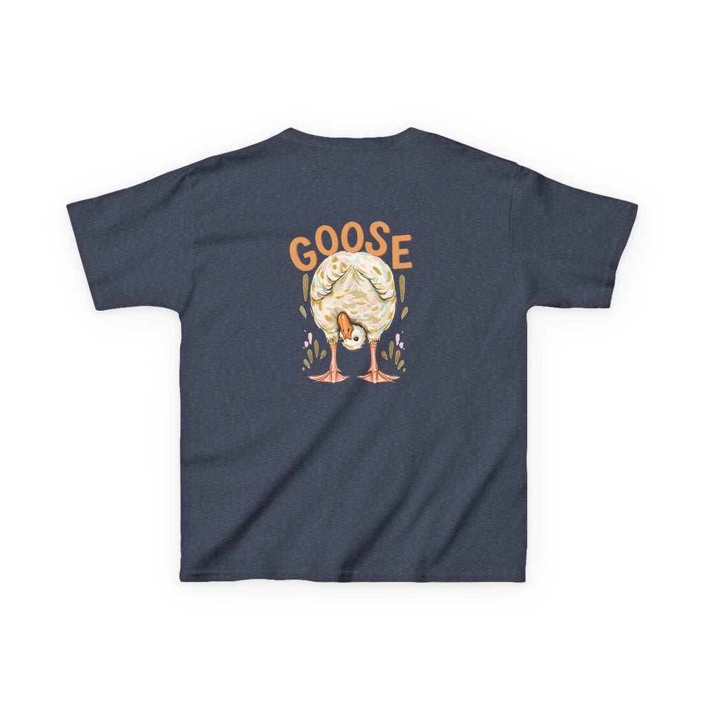 Kids Tee — Cute Duck & Goose Illustration ("Duck Duck" Front, "Goose" Back)