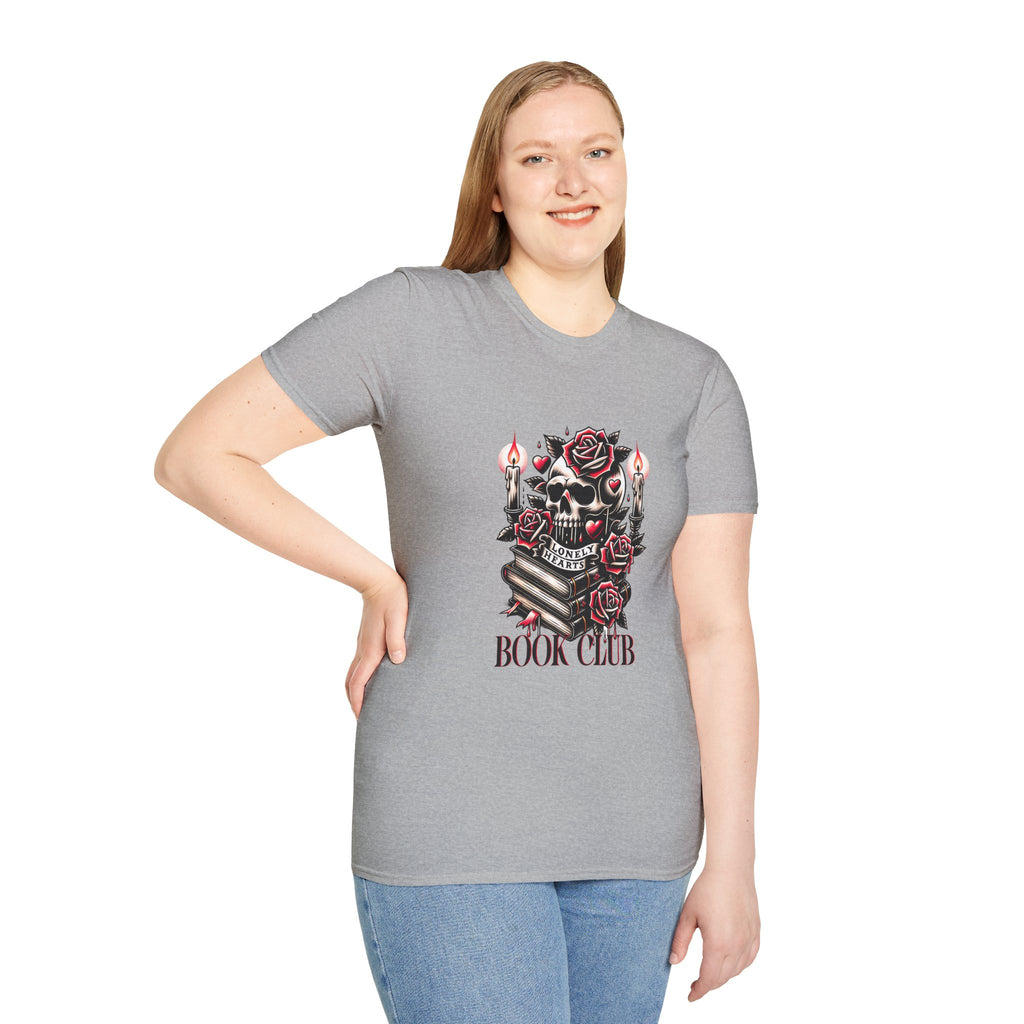 Gothic Skull & Roses "Book Club" T-Shirt