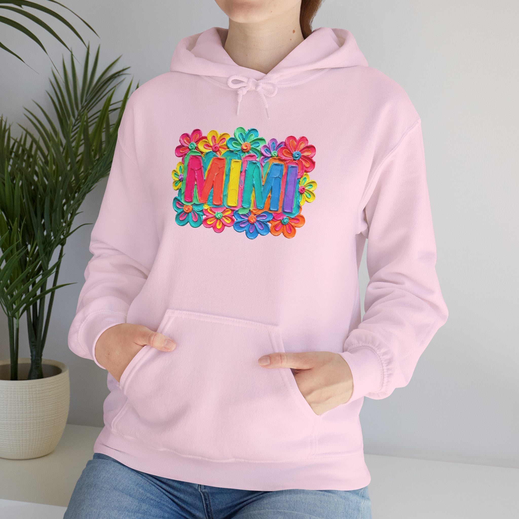 Mimi Floral Hoodie — Colorful Retro Flower Graphic Sweatshirt