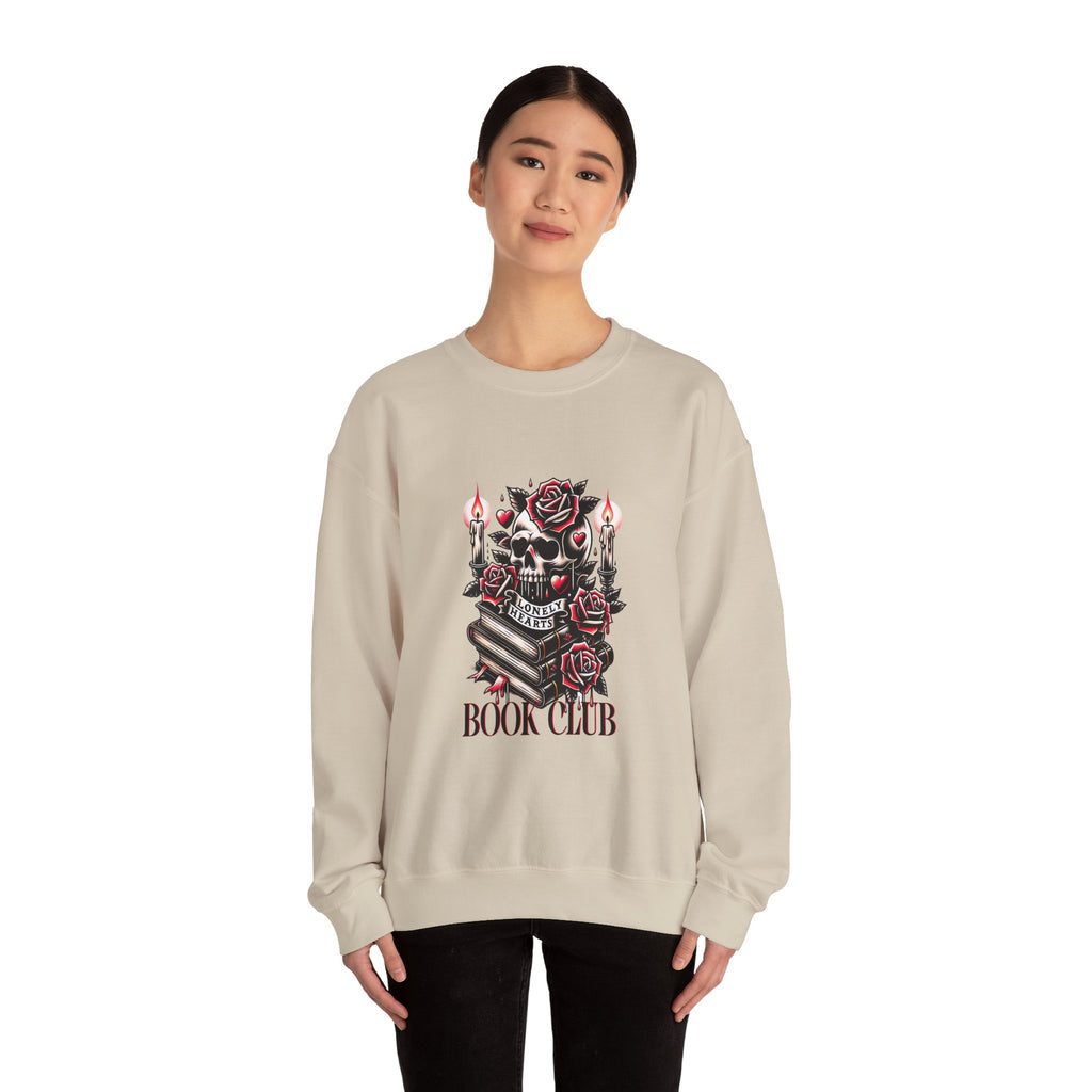 Book Club Sweatshirt — Gothic Skull, Roses & Candles Reading Crewneck
