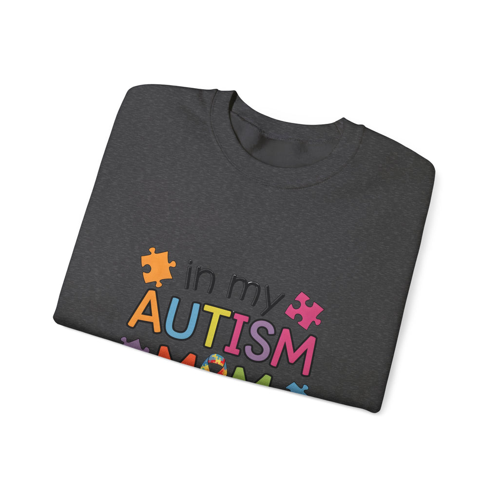 Autism Mom Crewneck Sweatshirt — "In My Autism Mom Era" Pullover with Puzzle Piece Design