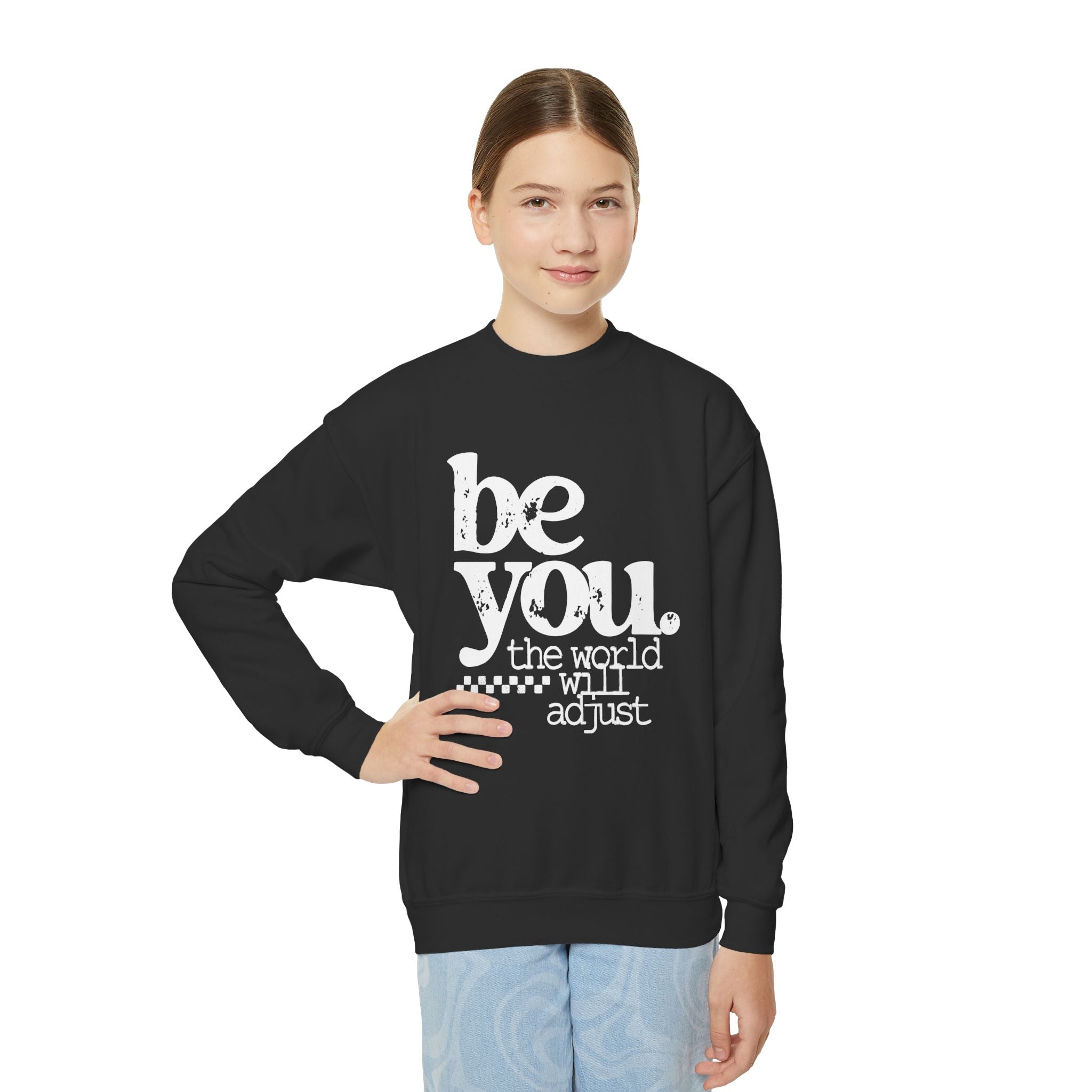 Youth Crewneck Sweatshirt — Classic White Kids Pullover