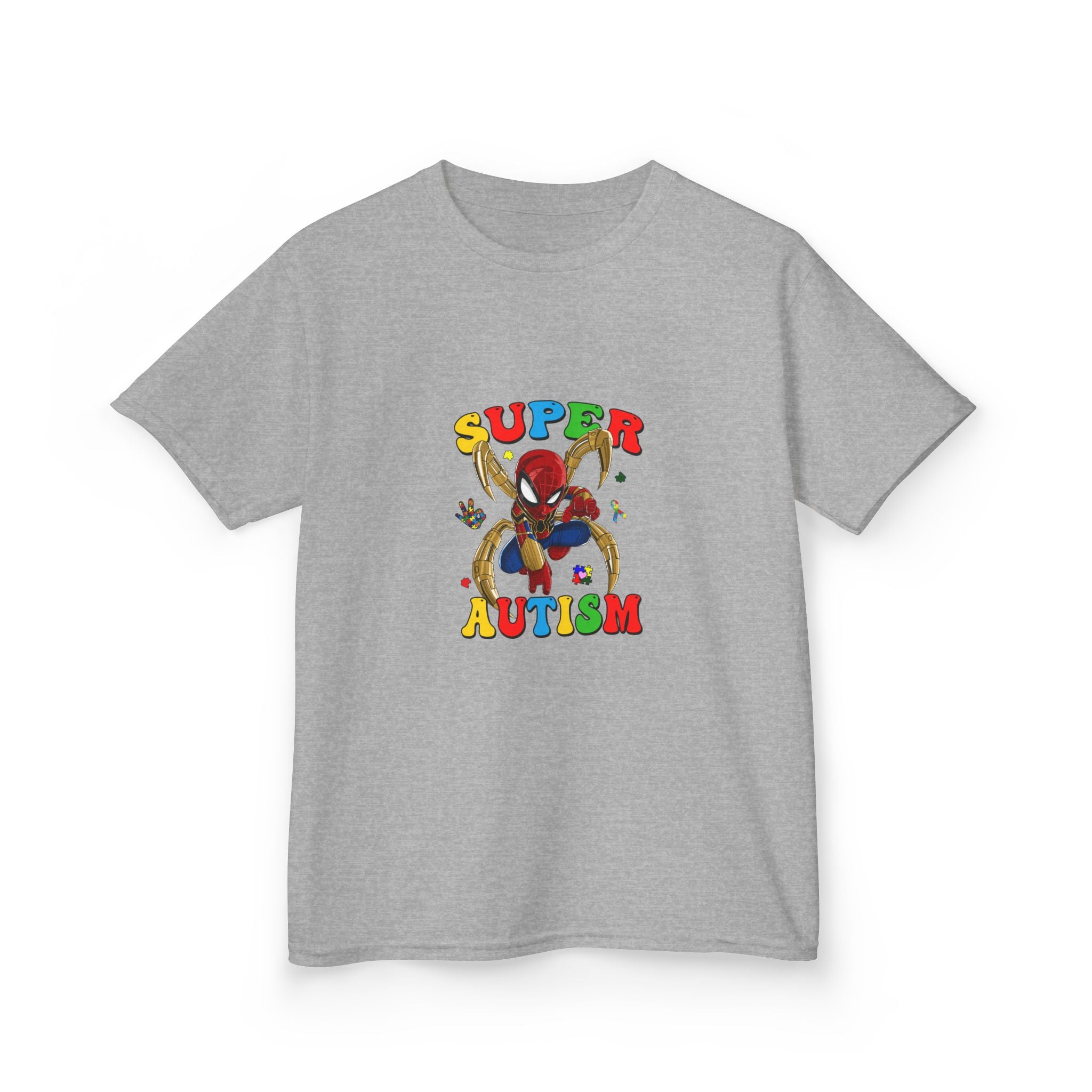 Kids T-Shirt — "Super Autism" Colorful Puzzle Bunny Tee