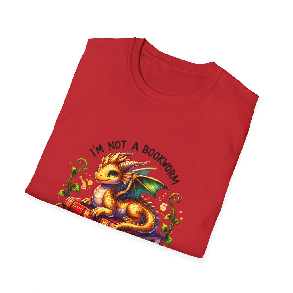 Book Dragon T-Shirt — "I'm Not a Bookworm, I'm a Book Dragon" Reading Tee