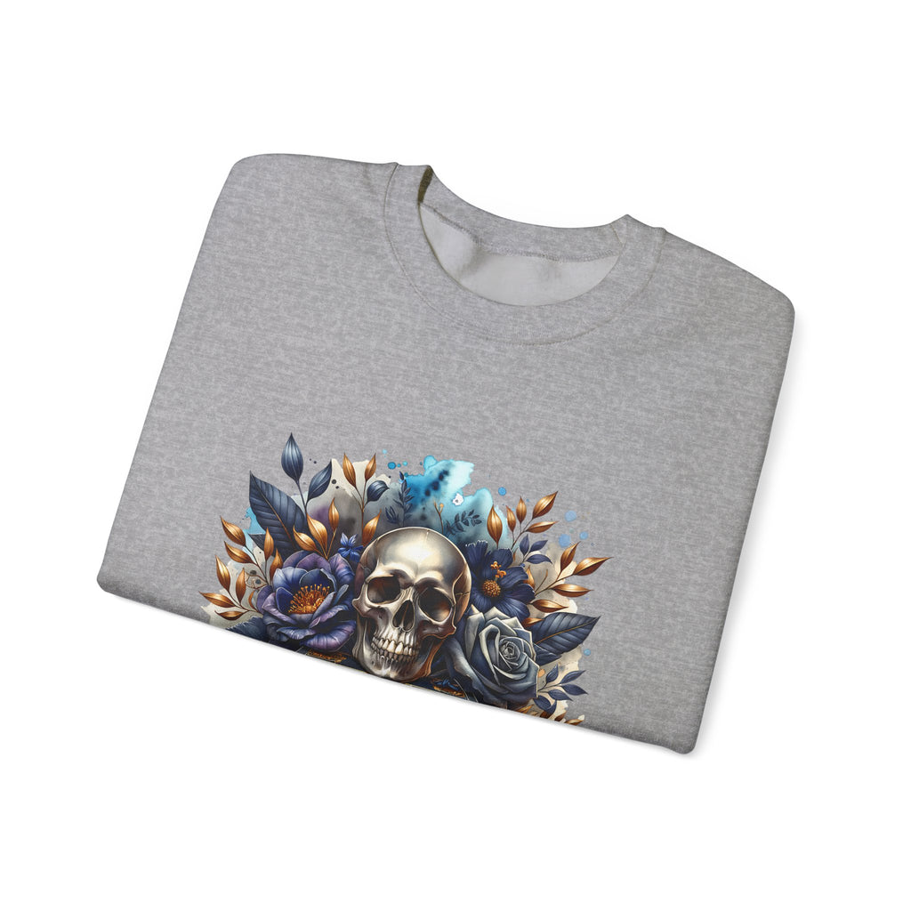 Skull & Books Crewneck Sweatshirt — Gothic Book Club Sweater