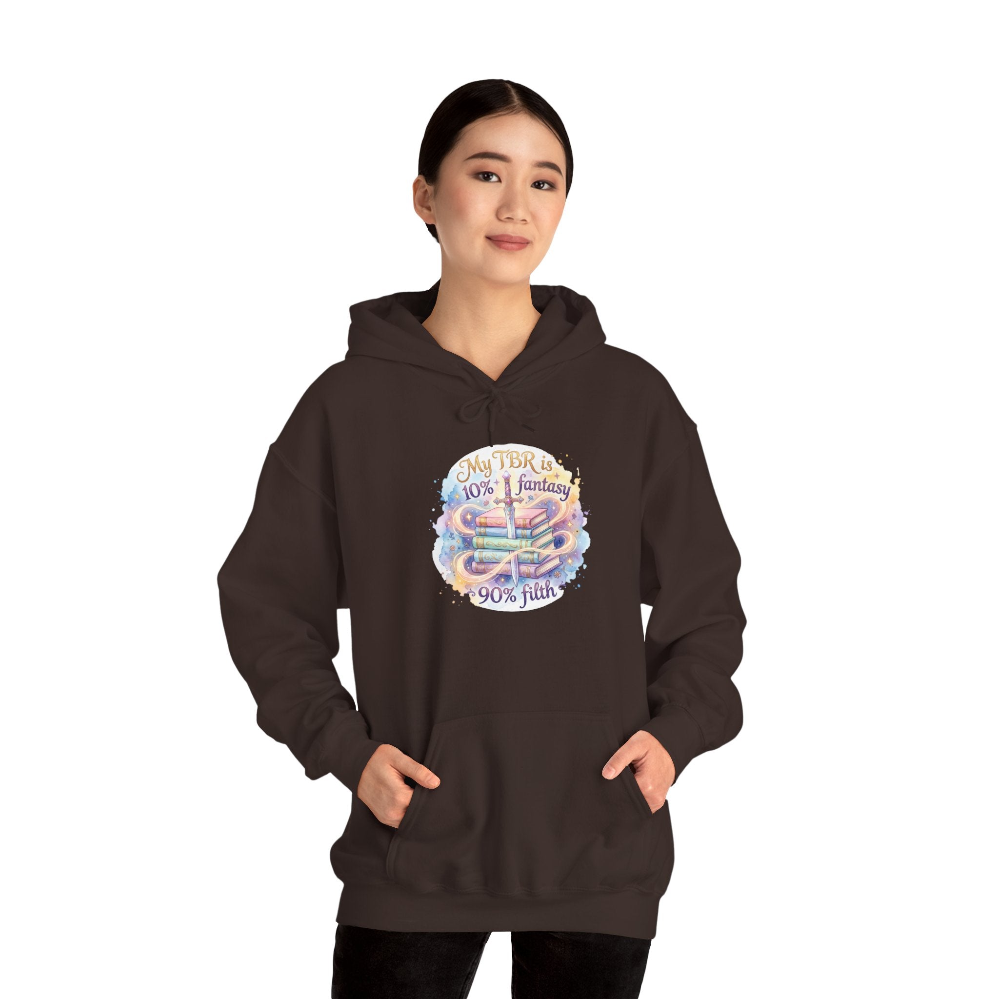Hoodie — "My Tho is 40% Fantasy, 90% Fish" Colorful Nautical Graphic Hoodie