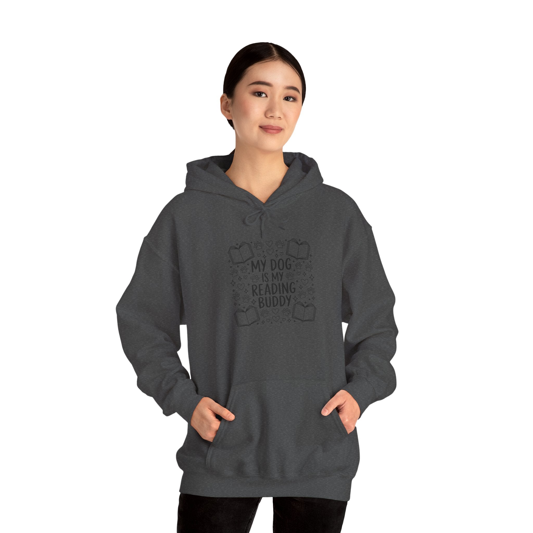 My Dog Is My Reading Buddy Hoodie — Cozy Pet Lover Sweatshirt