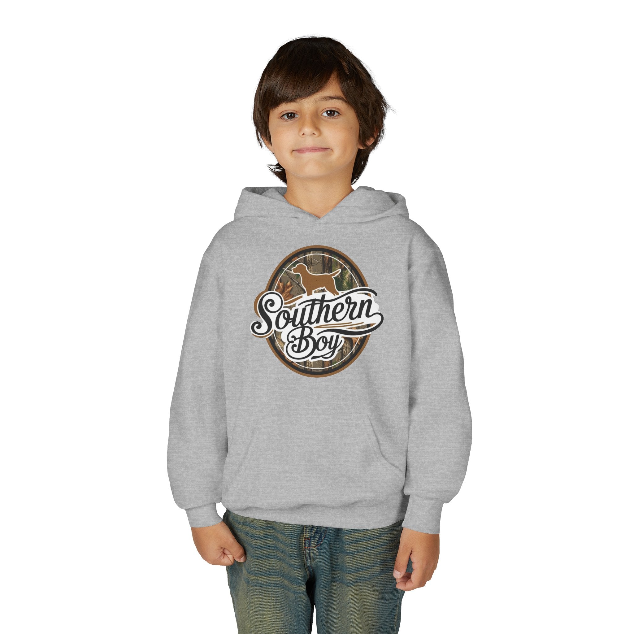 Youth Hoodie - "Southern Boy" Vintage Camo Logo