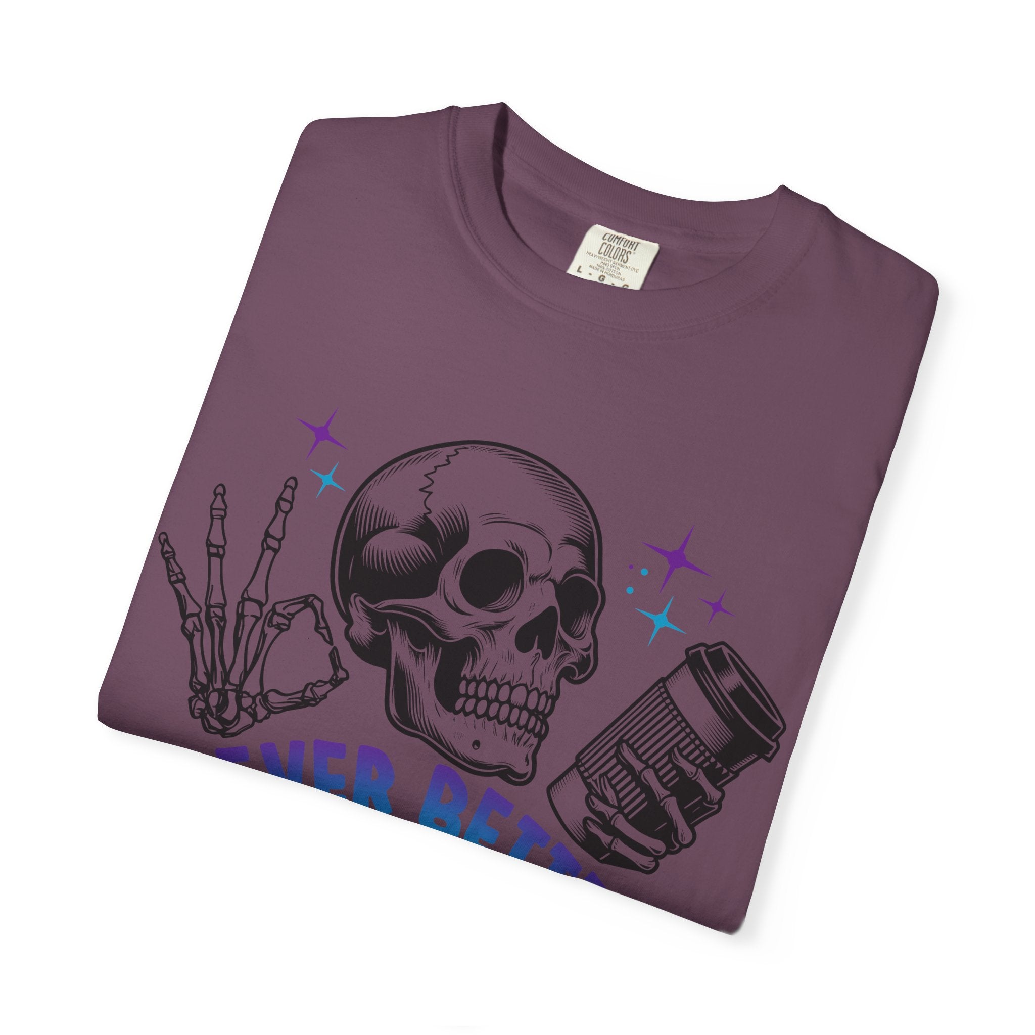 Never Better Skull T-Shirt — Vintage Skull Holding Can Graphic Tee
