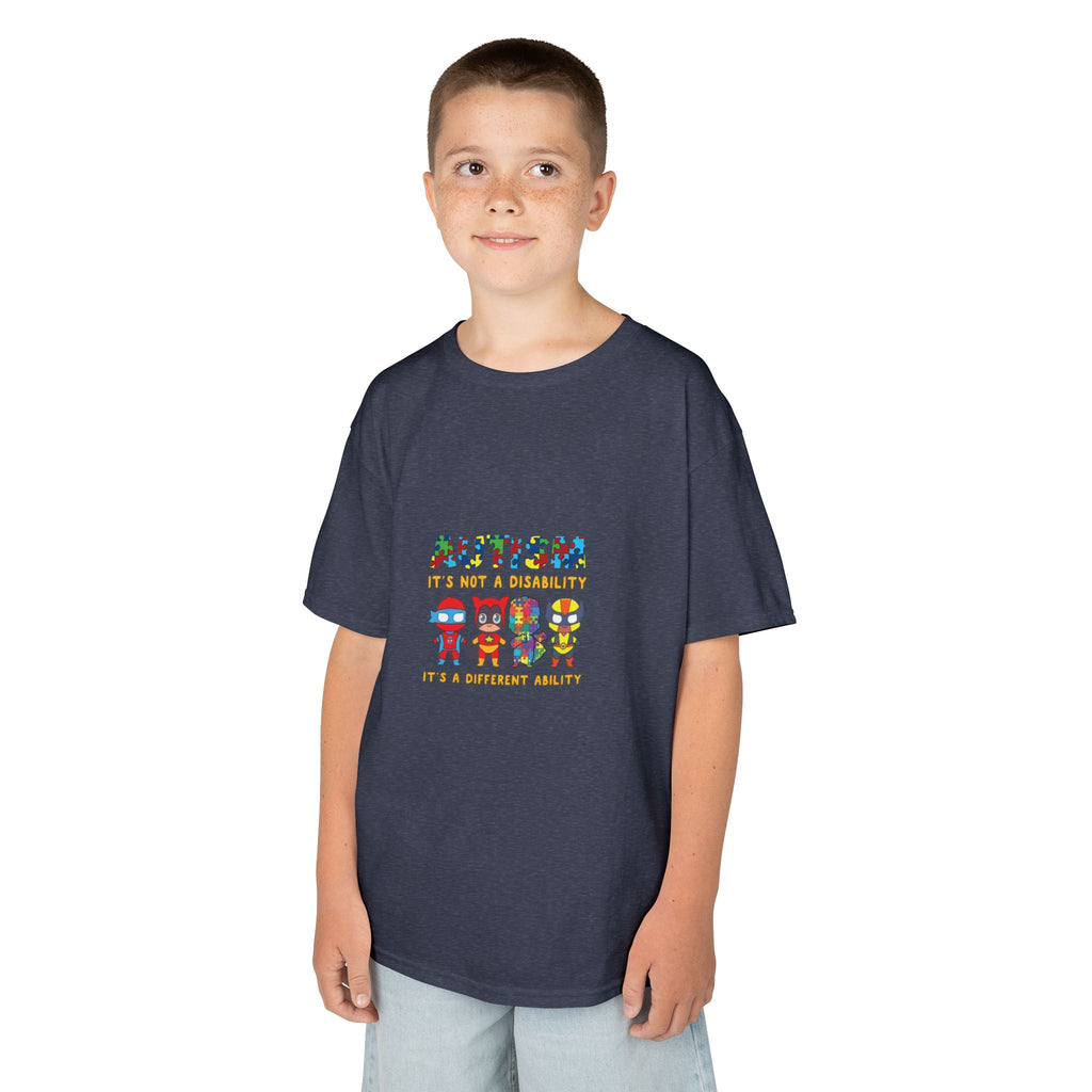 Autism It's Not A Disability Kids T-Shirt — Colorful Neurodiversity Awareness Tee