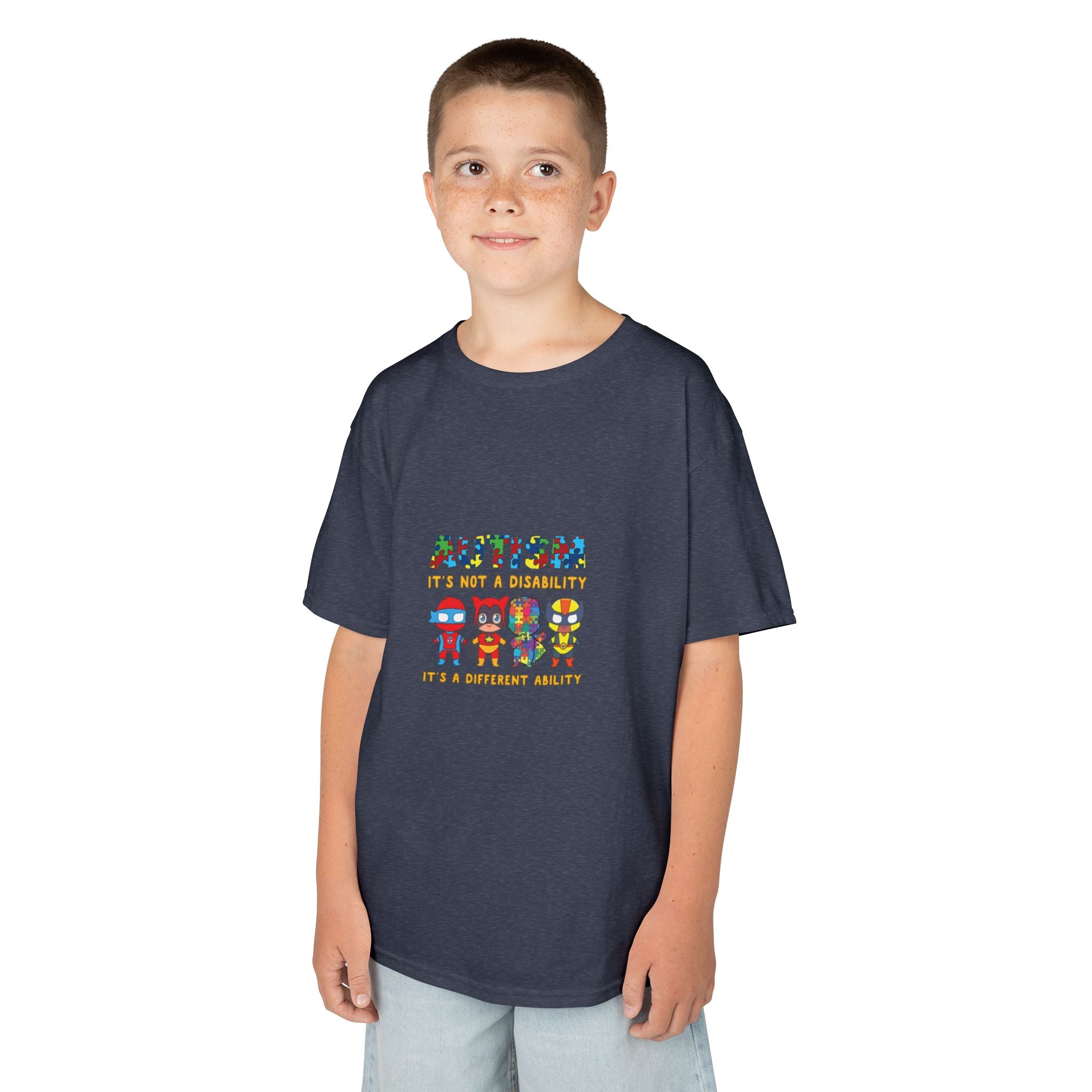 Autism It's Not A Disability Kids T-Shirt — Colorful Neurodiversity Awareness Tee