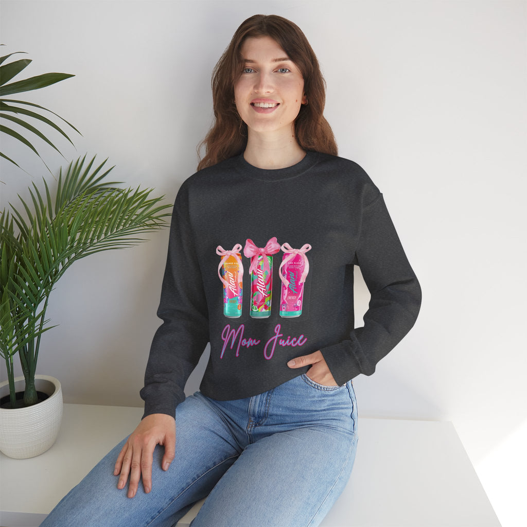 Mom Juice Sweatshirt – Cute Tropical Juice Cups Graphic Crewneck