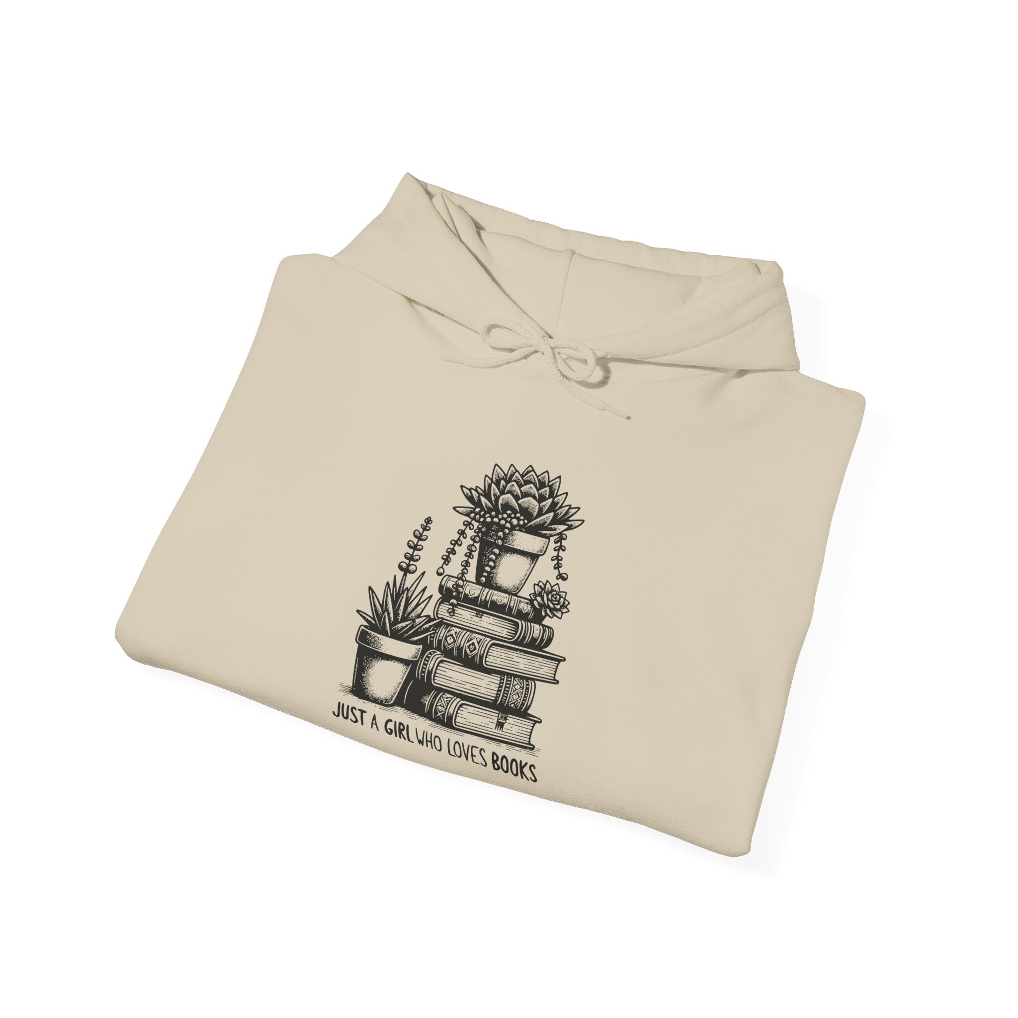 Book Lover Hoodie — “Just a Girl and Her Books” Cozy Reading Sweatshirt