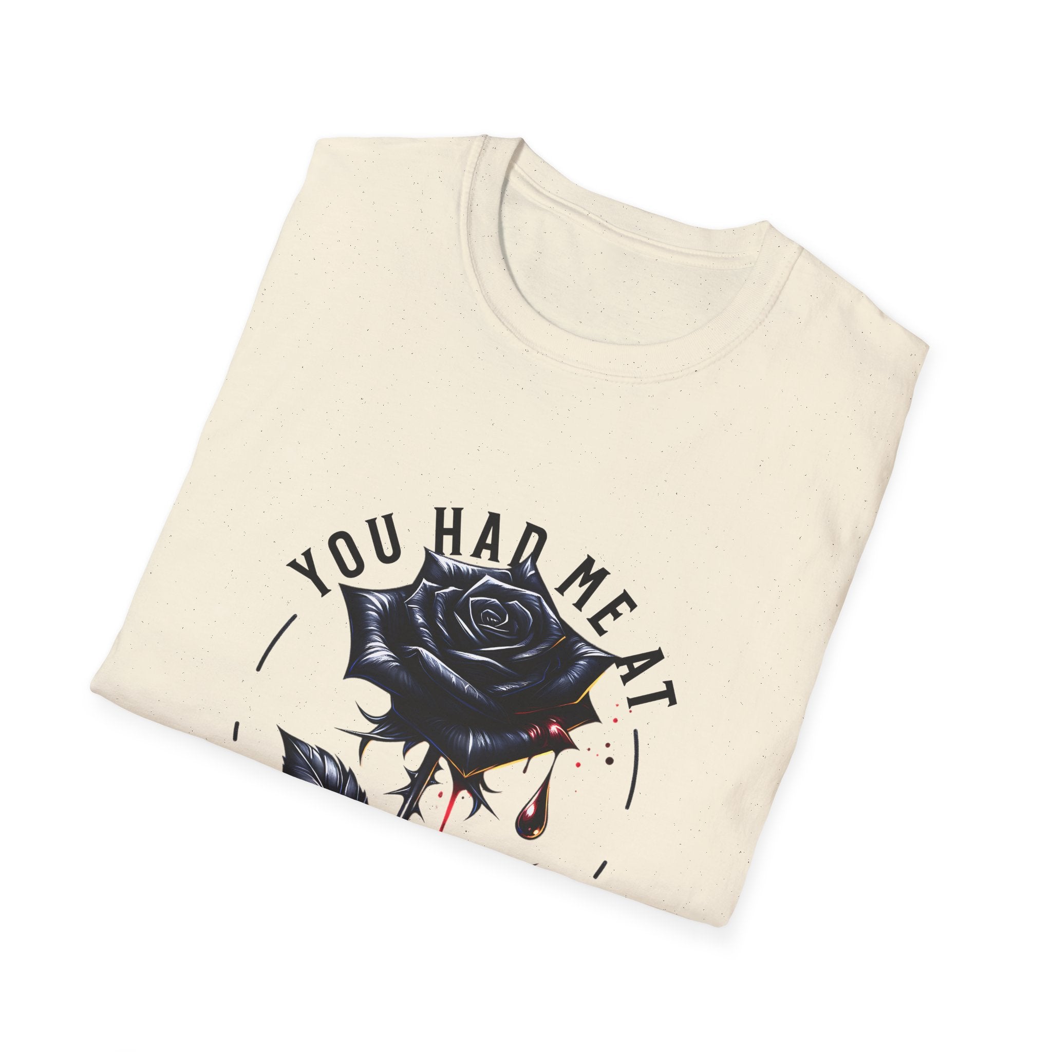 You Had Me at Trigger Warning T-Shirt — Black Rose Gothic Graphic Tee