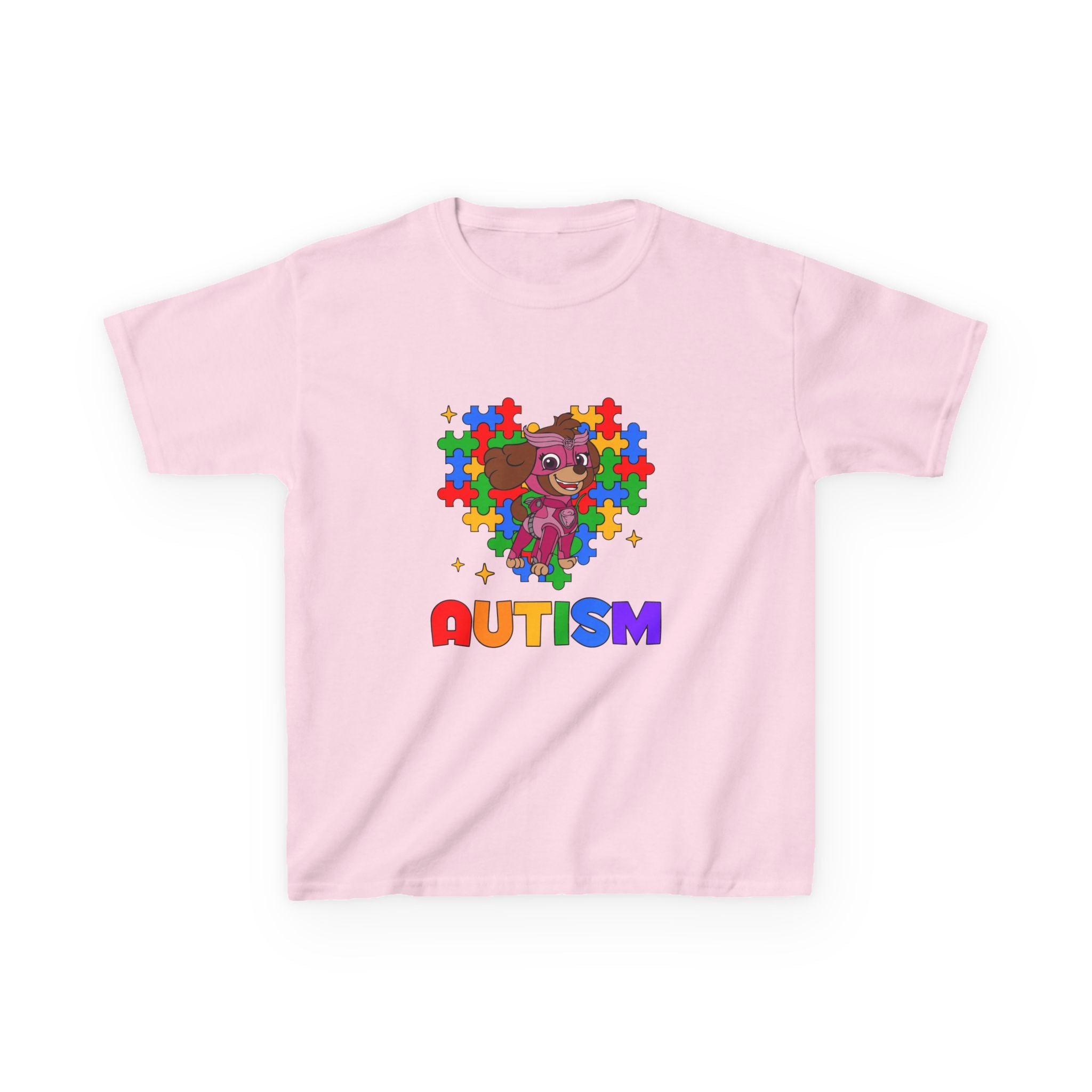 Kids Autism Puzzle Heart T-Shirt — Colorful Awareness Tee for Children