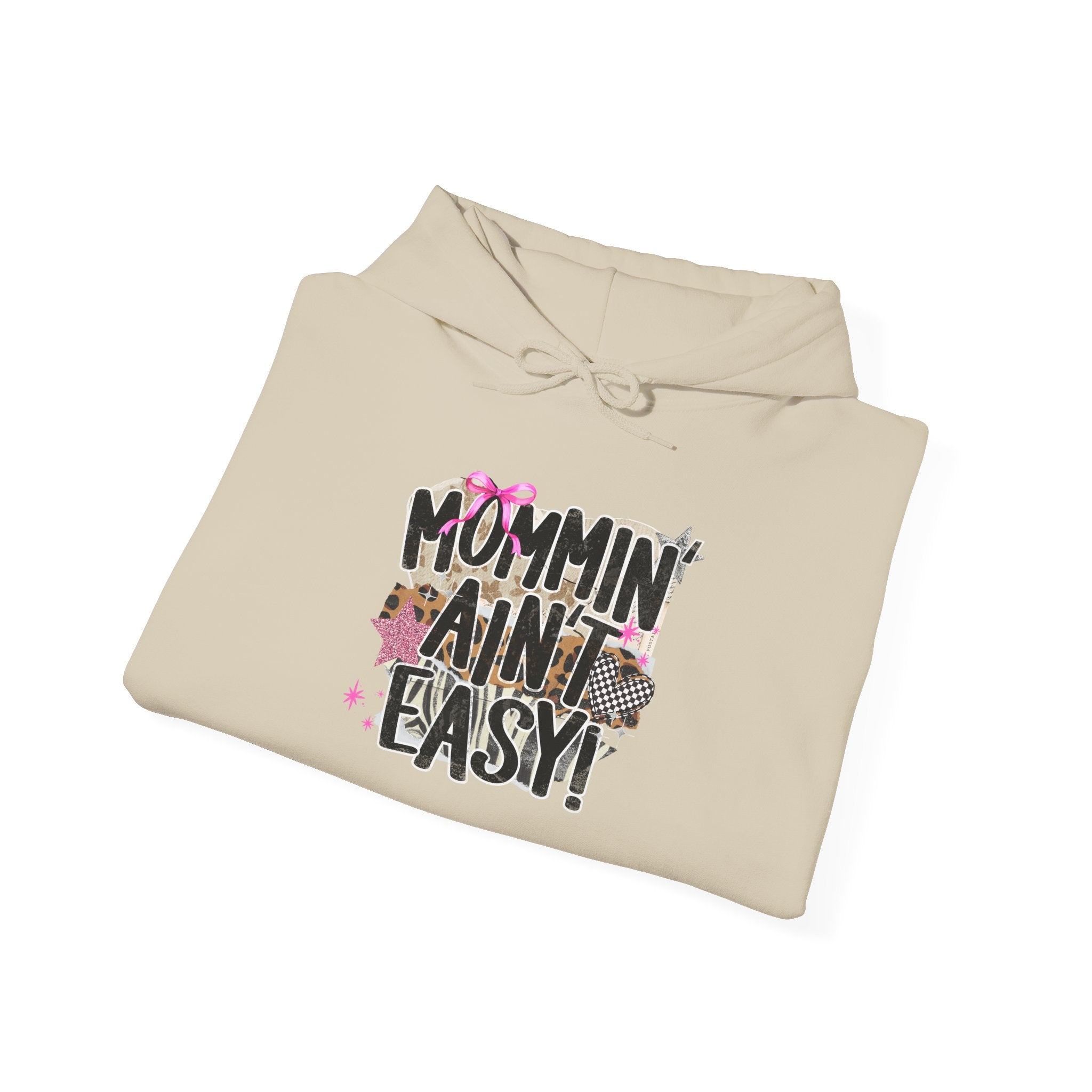 Mommin' Ain't Easy Hoodie — Funny Floral Mom Hooded Sweatshirt