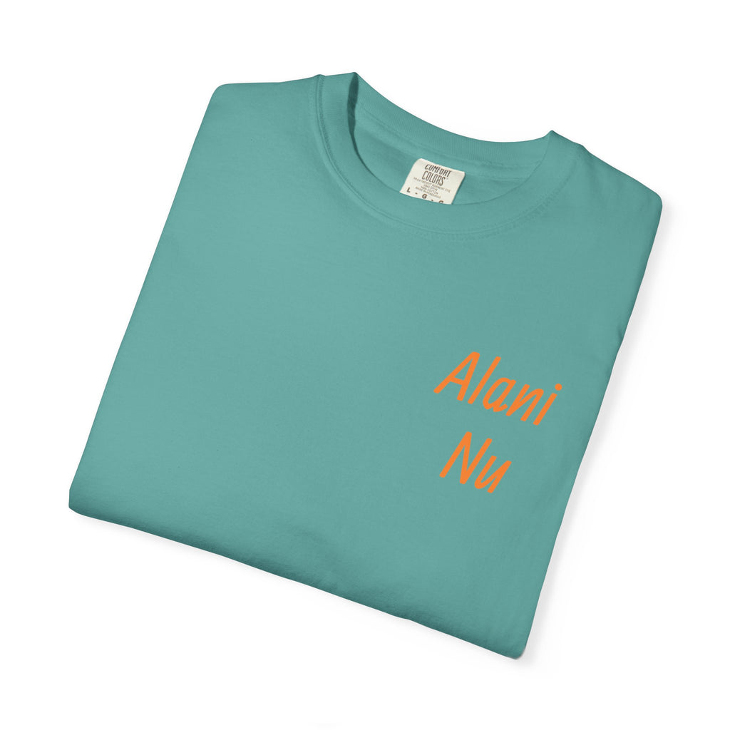 Alani Nu Beach Pop Graphic T-Shirt — Pink Flamingo, Citrus & Soda Can Design