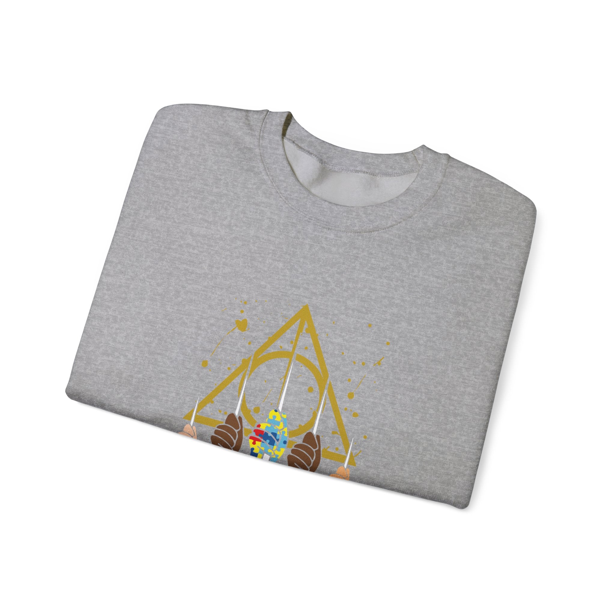 Be Kind Crewneck Sweatshirt – Inclusive Hands & Golden Emblem
