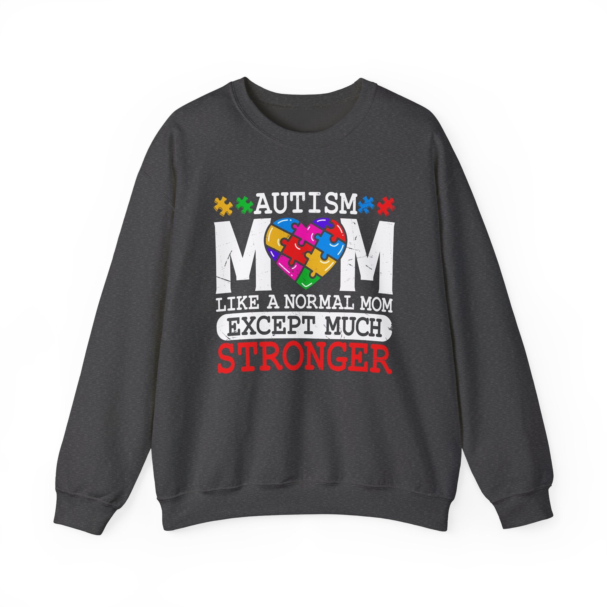 Autism Puzzle Heart Sweatshirt — STRONGER Support Crewneck
