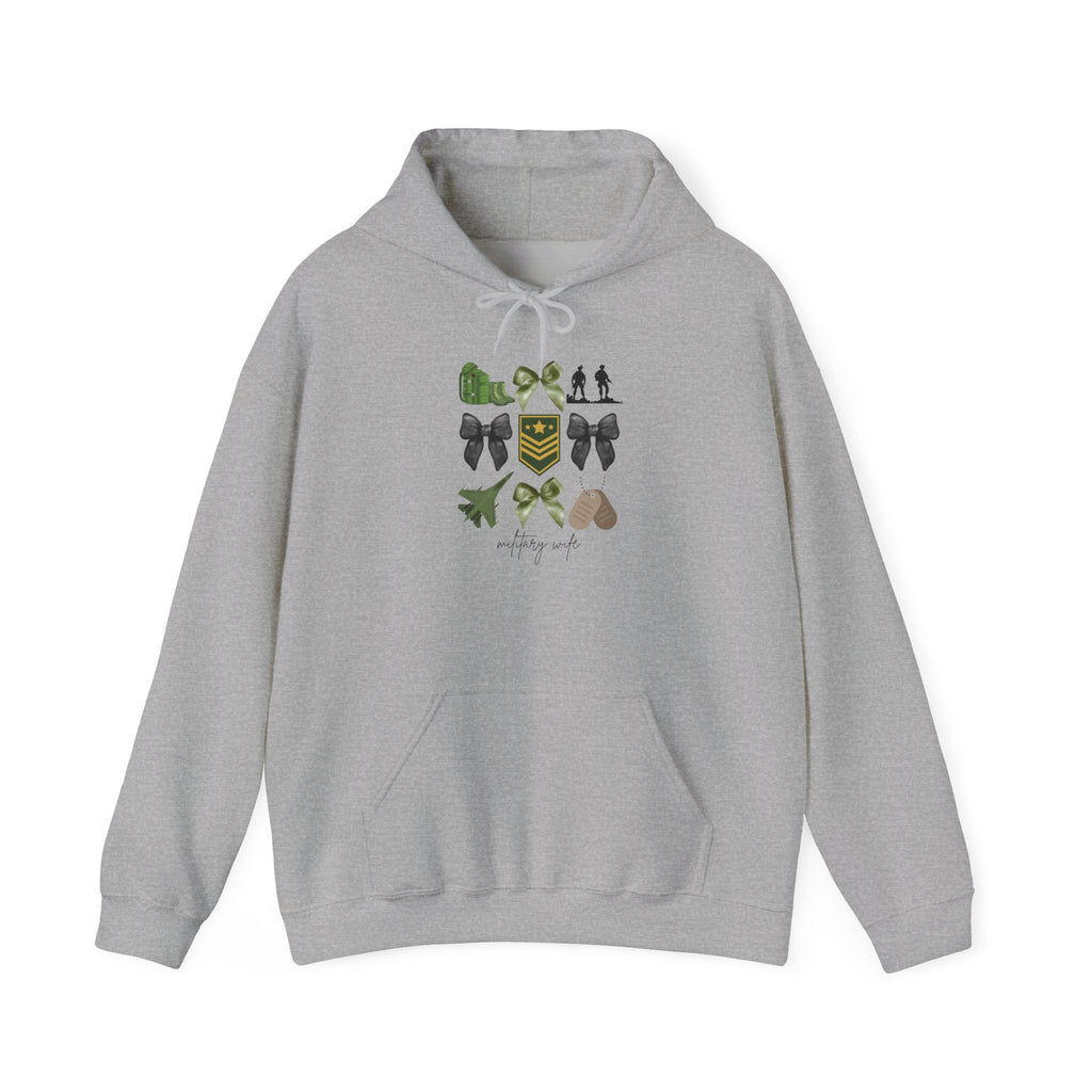 Hoodie — Military Boots, Wings & Salute Graphic Pullover
