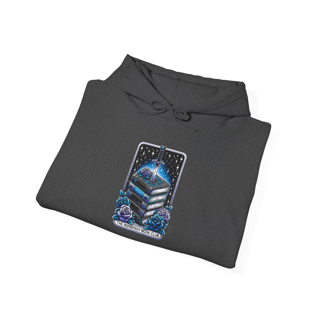 Celestial Books Hoodie — 'Read Between the Stars' Night Sky Book Lover Sweatshirt