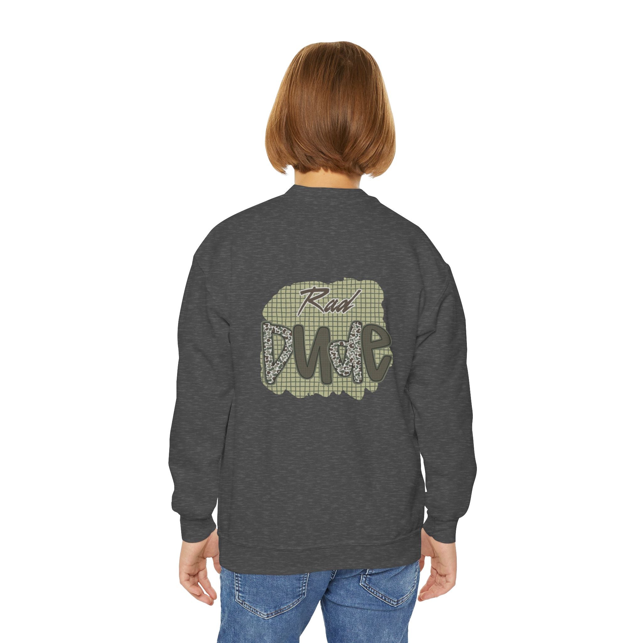 Rad Dude Youth Crewneck Sweatshirt — Graphic Streetwear Pullover