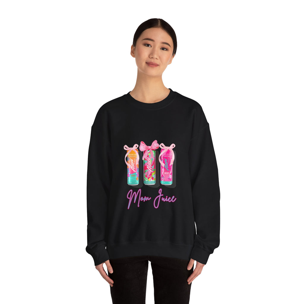 Mom Juice Sweatshirt - Cute Pastel Drink Graphic Crewneck for Moms