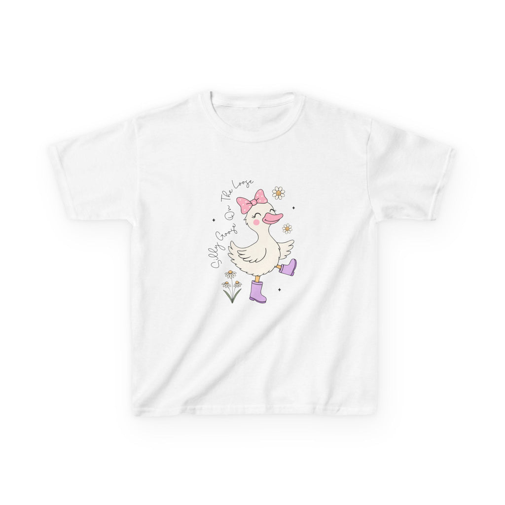 Kids Duck with Bow & Boots T-Shirt — Cute Dancing Duck Graphic Tee for Girls