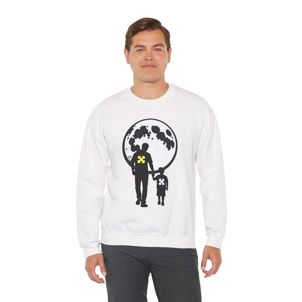 Crewneck Sweatshirt – Moonlit Parent & Child Silhouette Graphic