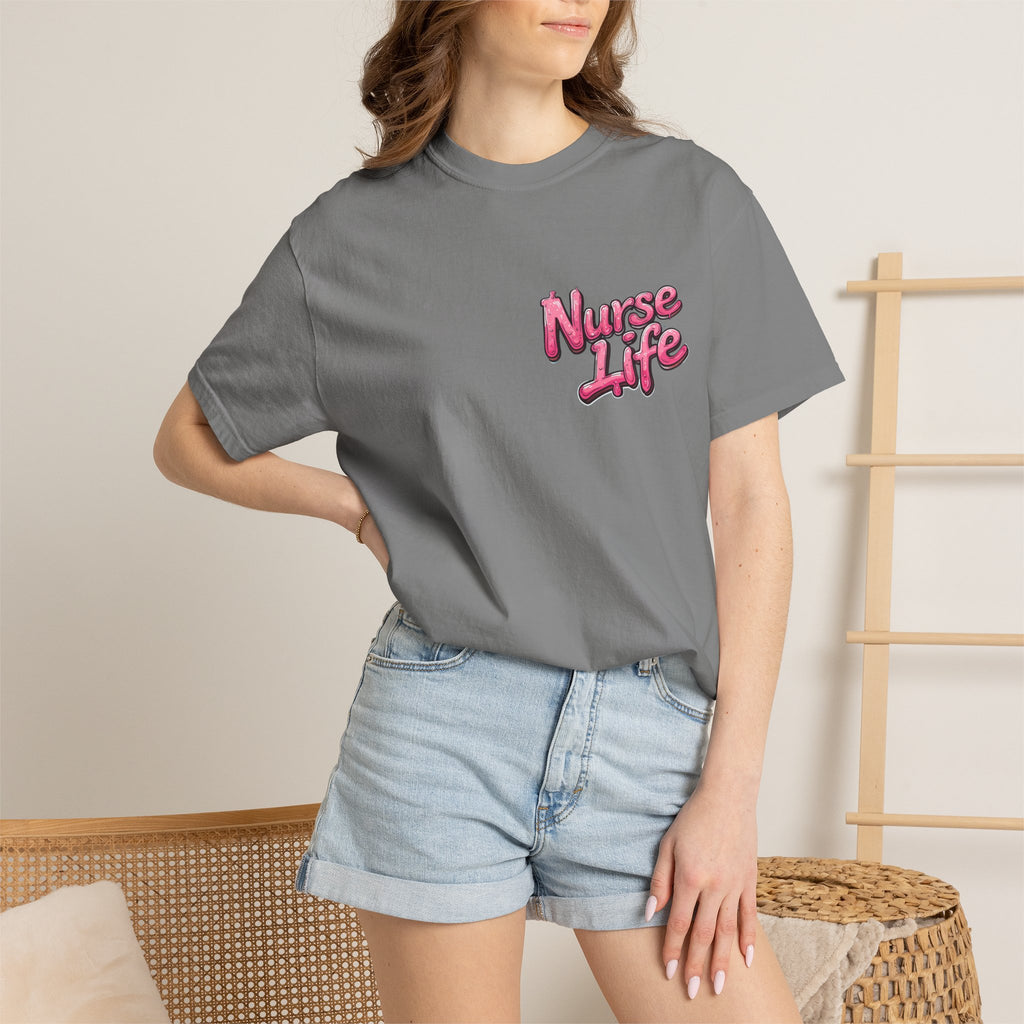 Nurse Life T-Shirt — Cute Female Nurse Watercolor Graphic Tee