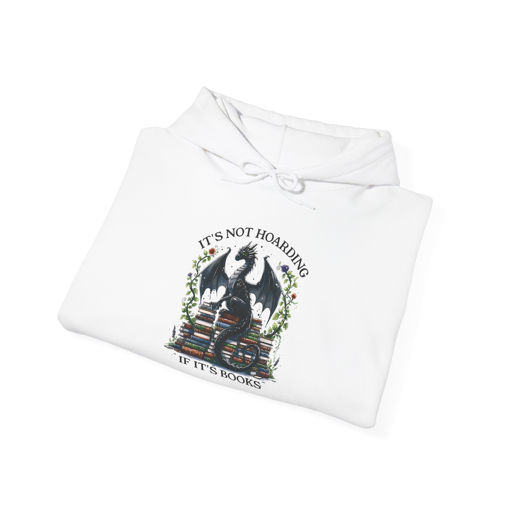 Hoodie — "It's Not Roaring if It's Books" Dragon Booklover Graphic Hoodie