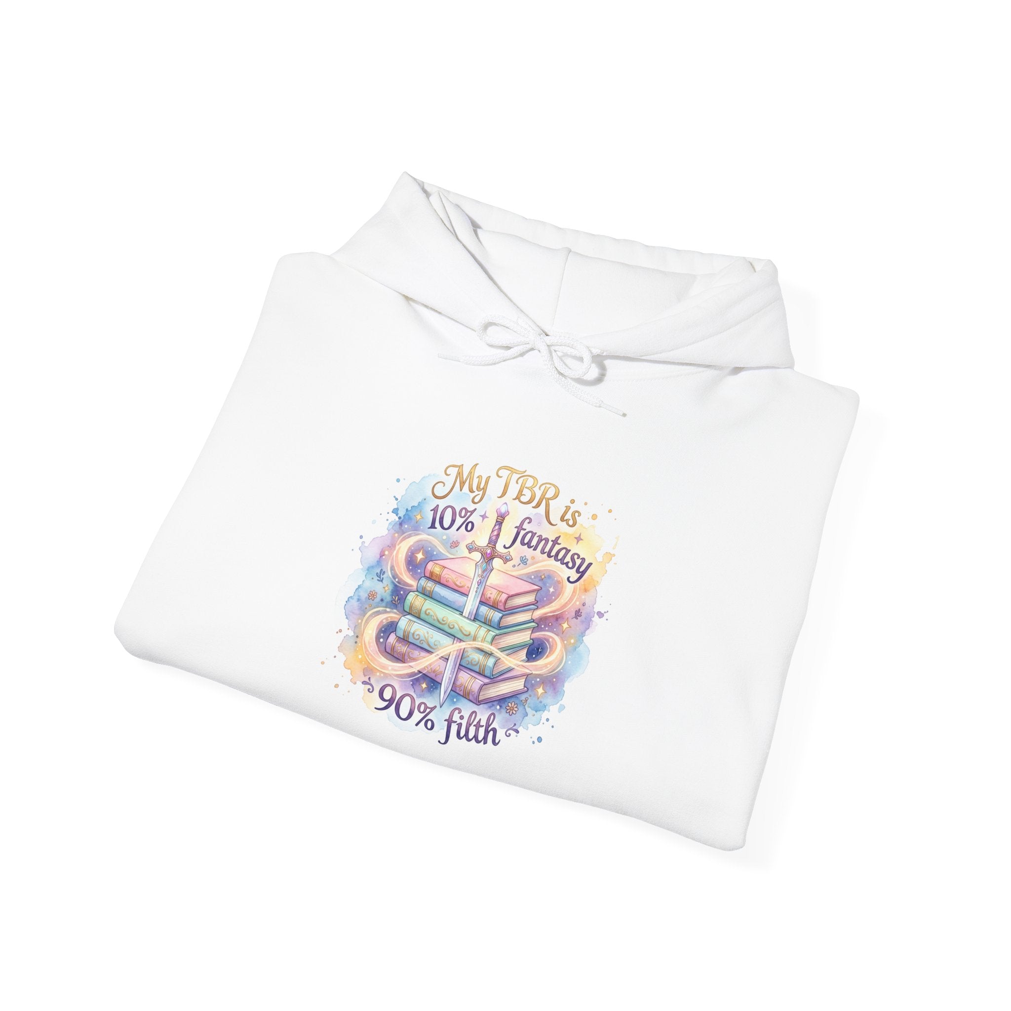 Hoodie — "My Tho is 40% Fantasy, 90% Fish" Colorful Nautical Graphic Hoodie