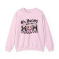 Mom Crewneck Sweatshirt — "Oh Honey I Am That Mom" Retro Smiley Graphic