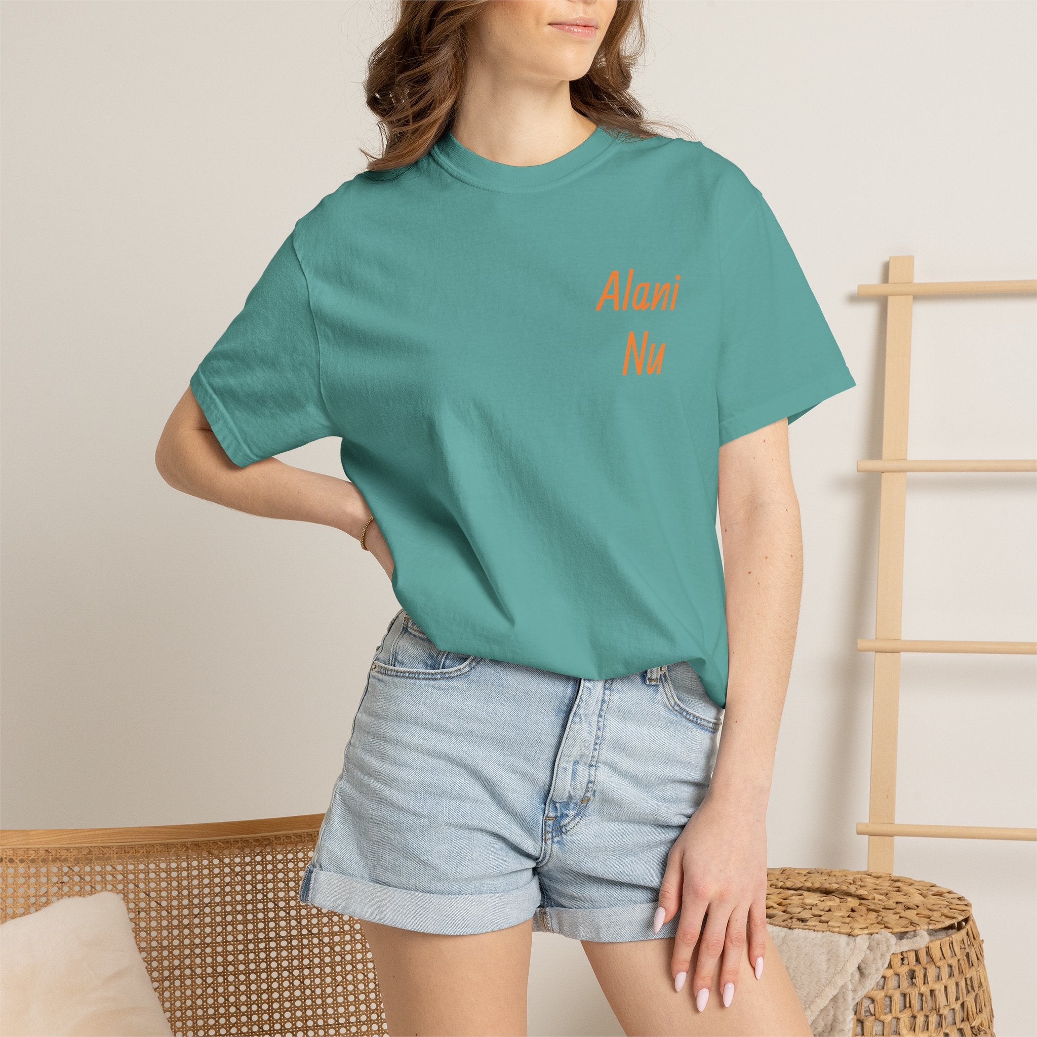 Alani Nu Beach Pop Graphic T-Shirt — Pink Flamingo, Citrus & Soda Can Design