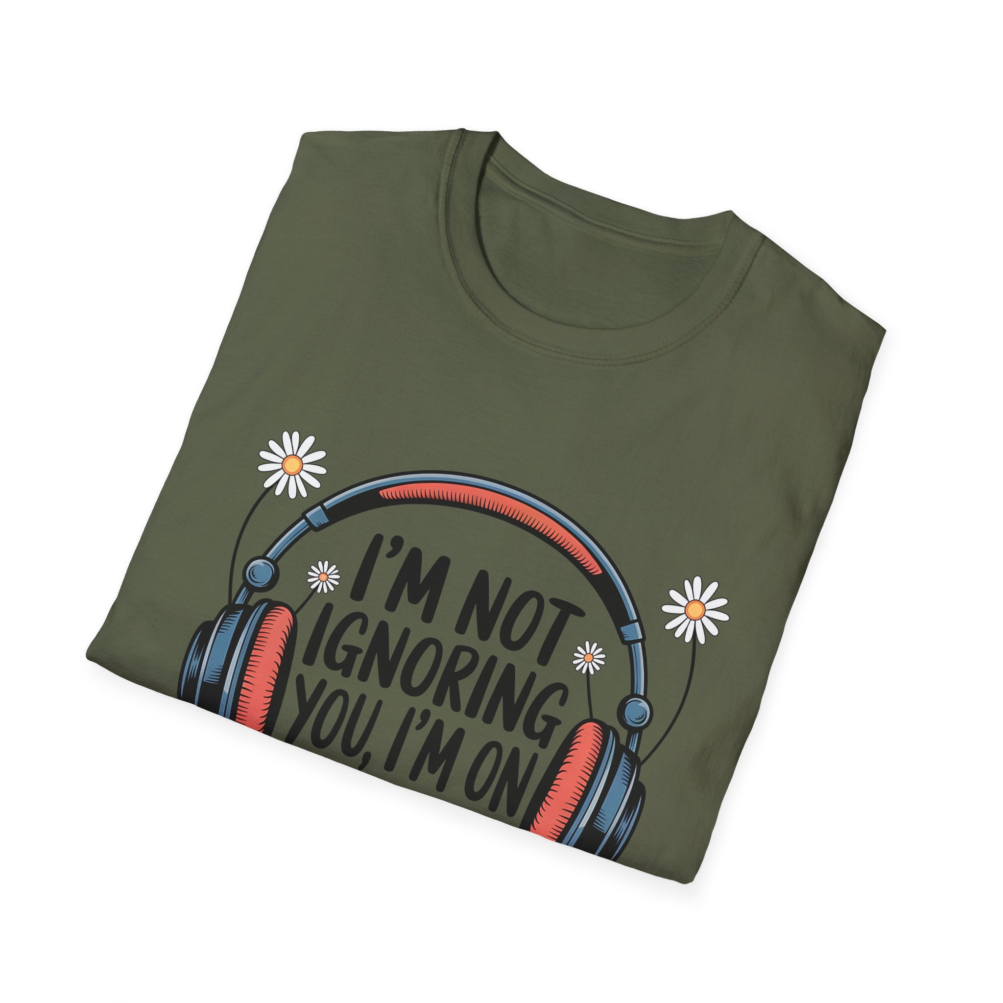 Book Lover T‑Shirt — "I’m Not Ignoring You, I’m on Chapter 12" Headphones Design
