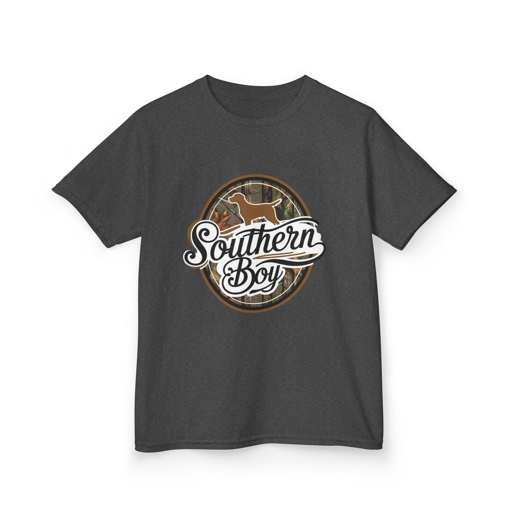 Kids "Southern Boy" Graphic Tee — Rustic Camouflage Horse Design